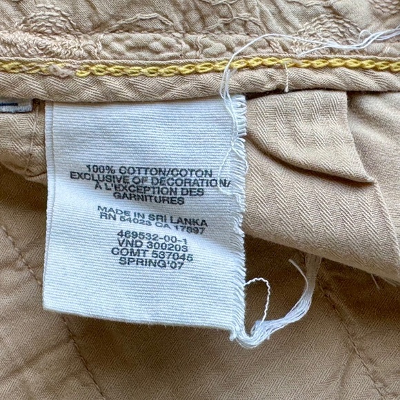 Vintage GAP Khaki 100 % Cotton Roll Cuff Capri Pants - Size 6 - Picture 7 of 11